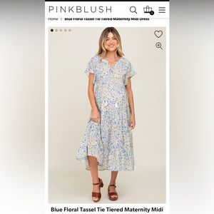 Pink blush maternity dress